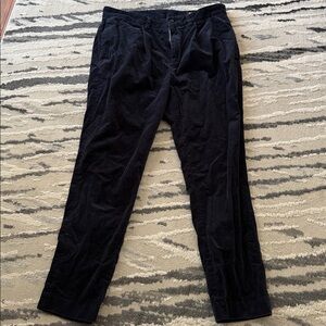 Bonobos men’s navy pleated  corduroy pant, 35 x 28
